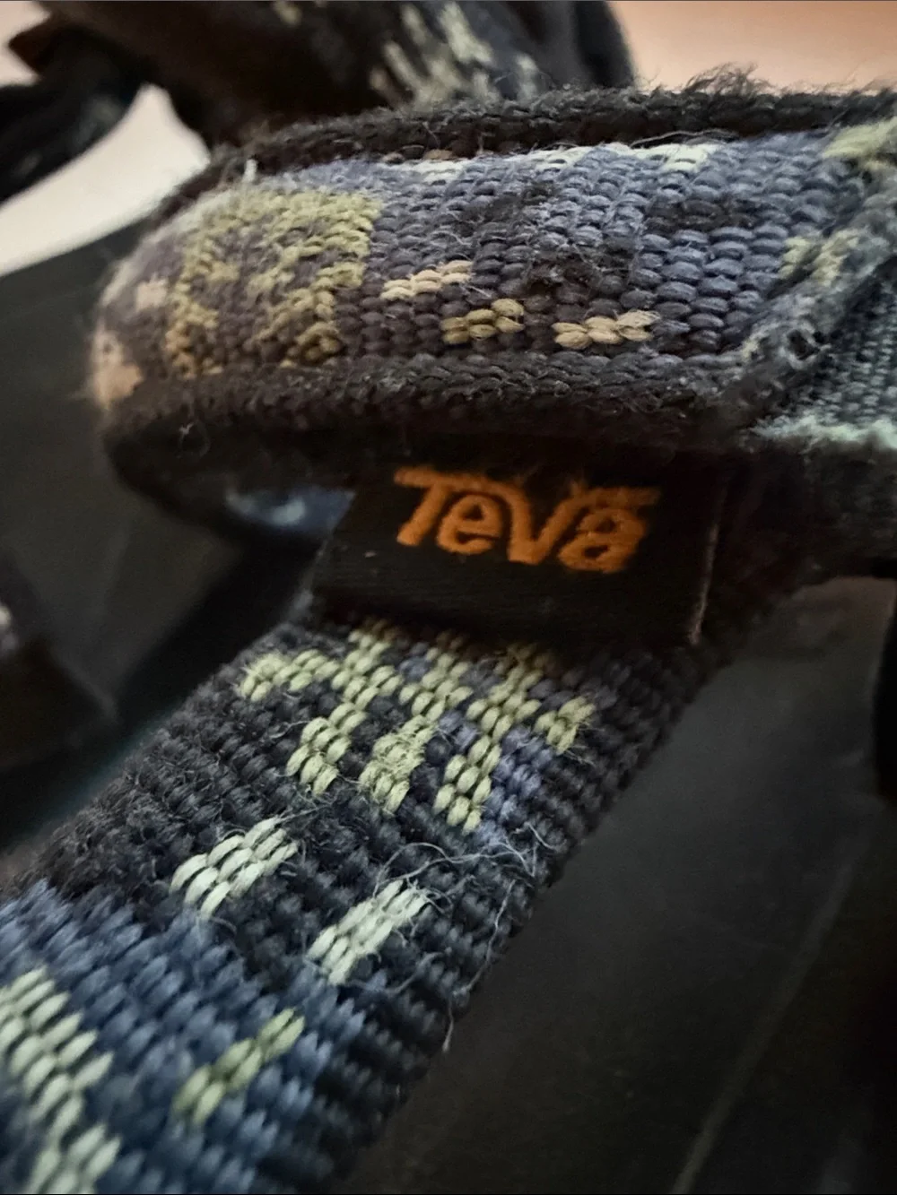 Teva Kids Black Sandals with Patterned Straps